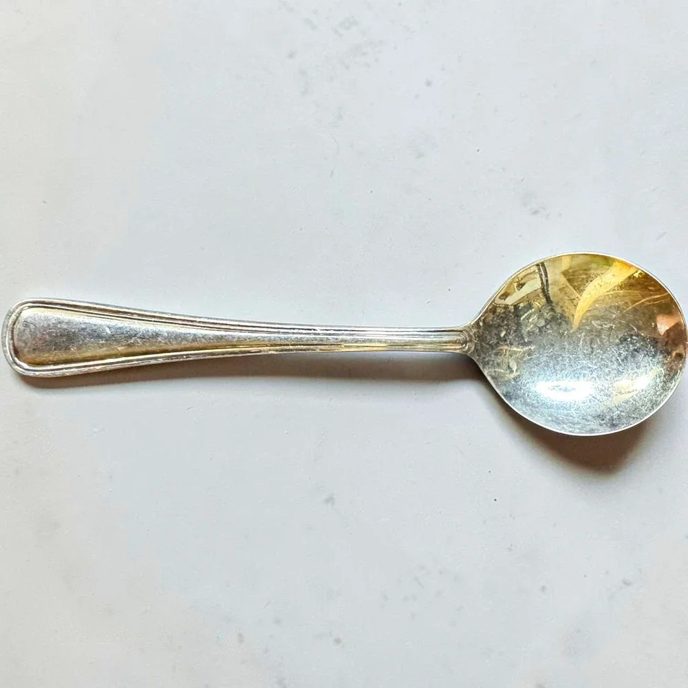 Vintage Delta Air Lines Amsilco Silverplate Bouillon Soup Spoon Airline Flatware